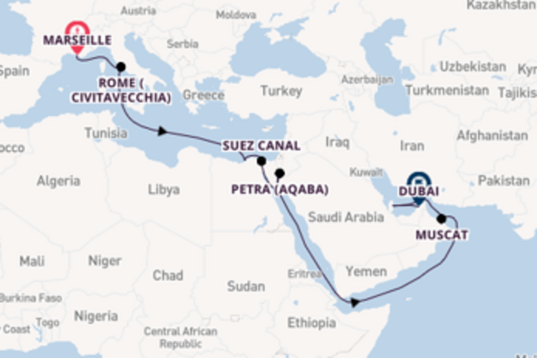 Sailing with MSC Cruises from Marseille to Dubai