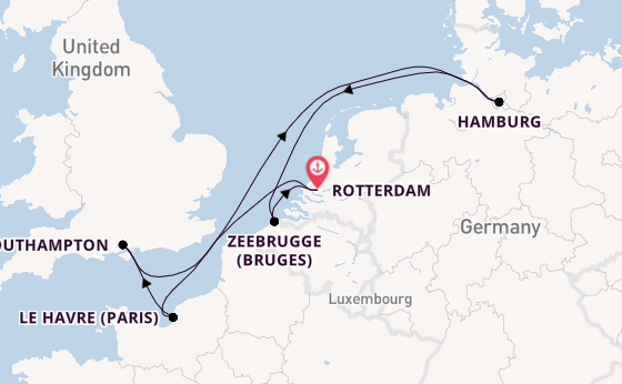British Isles from Rotterdam, The Netherlands with the MSC Preziosa