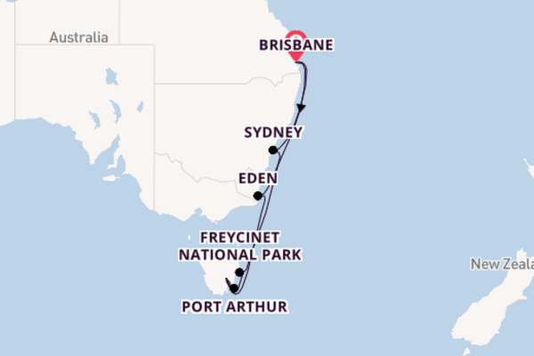 Australia from Brisbane, Australia with the Crown Princess