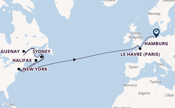 Transatlantic from New York, USA with the Queen Mary 2
