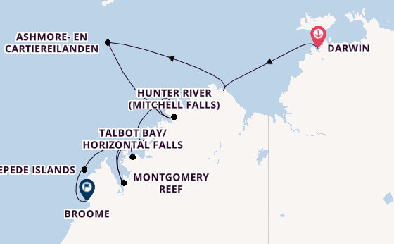 Australië vanaf Darwin, Australië met de Seabourn Pursuit