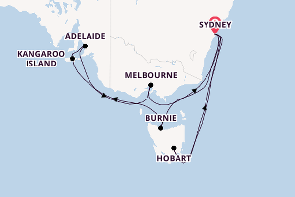 Australië vanaf Sydney, Australië met de Norwegian Spirit