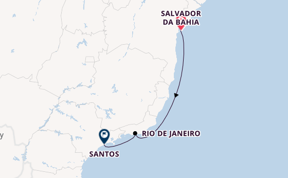 Brazil from Salvador da Bahia, Brazil with the MSC Virtuosa