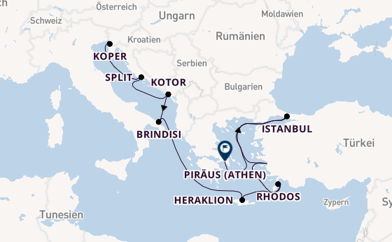 Mittelmeer ab Triest, Italien auf der Aurelia