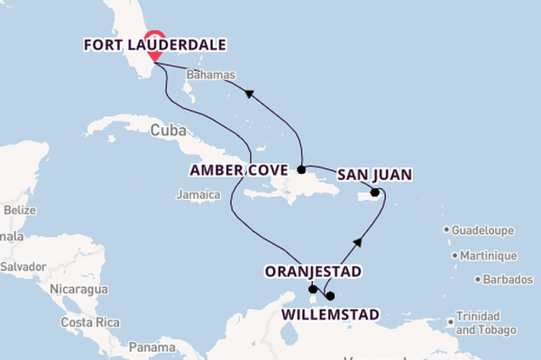 Caribbean vanaf Fort Lauderdale, Verenigde Staten met de Caribbean Princess