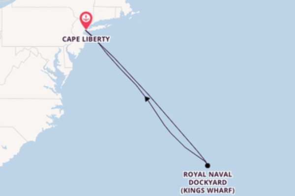 USA Ostküste ab Cape Liberty, New Jersey auf der Celebrity Summit