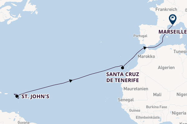Karibik ab Pointe-à-Pitre, Guadeloupe auf der MSC World Asia