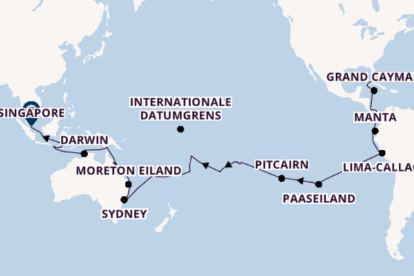 55daagse cruise naar Pitcairn