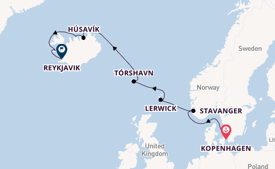 Arctica vanaf Kopenhagen, Denemarken met de Seabourn Quest