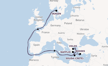 Eastern Mediterranean from Athens (Piraeus), Greece with the Viking Neptune