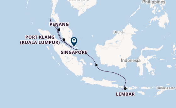Southeast Asia from Bali (Benoa), Indonesia with the Seven Seas Splendor