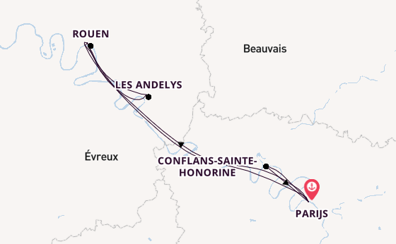 Seine vanaf Parijs, Frankrijk met de VIVA BEYOND