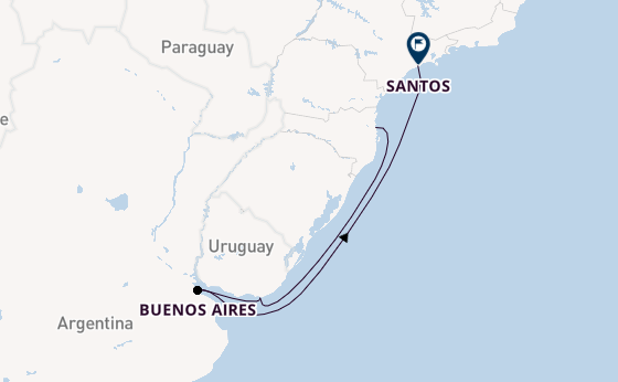South America from Camboriu, Brazil with the MSC Seaview