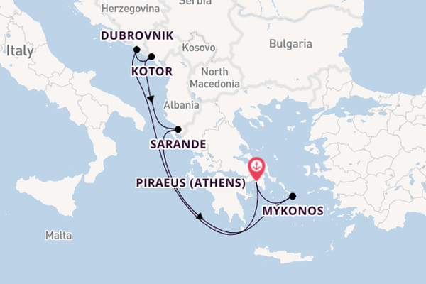 Adriatic Coasts and Greece Voyage
