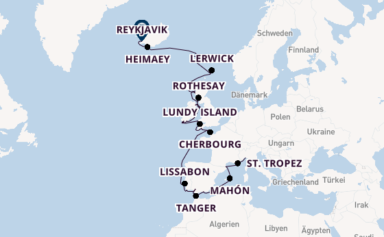 Britische Inseln ab Genua, Italien auf der Seabourn Pursuit