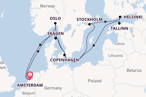 Norway from Amsterdam, Netherlands with the Celebrity Eclipse