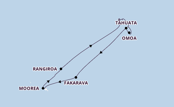 Frans-Polynesië vanaf Papeete, Frans-Polynesië met de Le Jacques Cartier