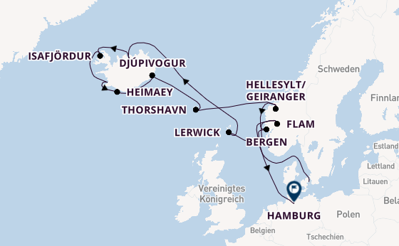 Arktis ab Kopenhagen, Dänemark auf der Explora V