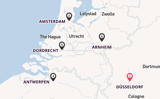 Rhein ab Düsseldorf, Deutschland auf der VIVA MOMENTS