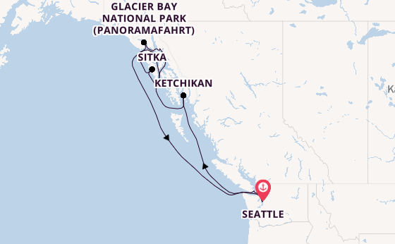 Alaska ab Seattle, USA auf der Norwegian Joy