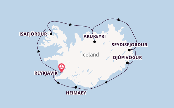 Arctic from Reykjavik, Iceland with the Viking Mira