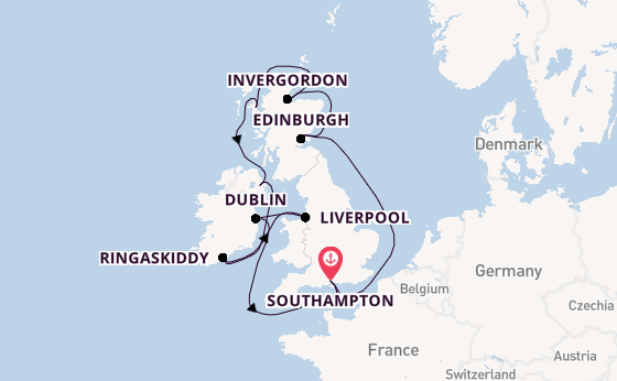 British Isles from Southampton, England with the Norwegian Star