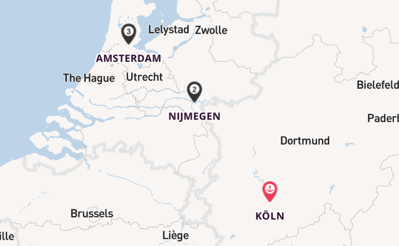 Rhein ab Köln, Deutschland auf der Lady Diletta