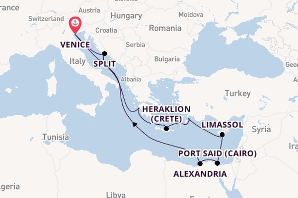 Mediterranean from Venice, Italy with the MSC Armonia 