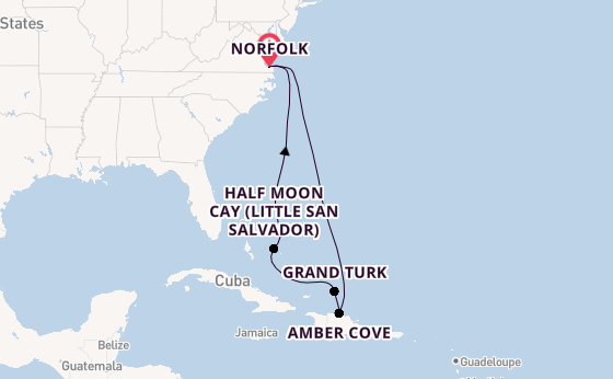 Caribbean from Norfolk, Virginia with the Carnival Freedom 