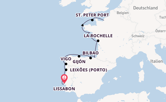 Portugal ab Lissabon, Portugal auf der SEA CLOUD SPIRIT