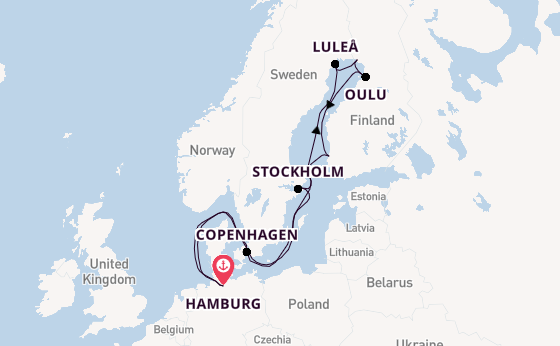 Europe from Hamburg, Germany with the HANSEATIC nature