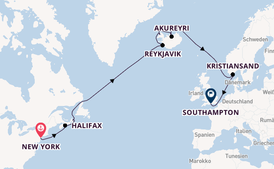 Transatlantik ab New York auf der Queen Mary 2