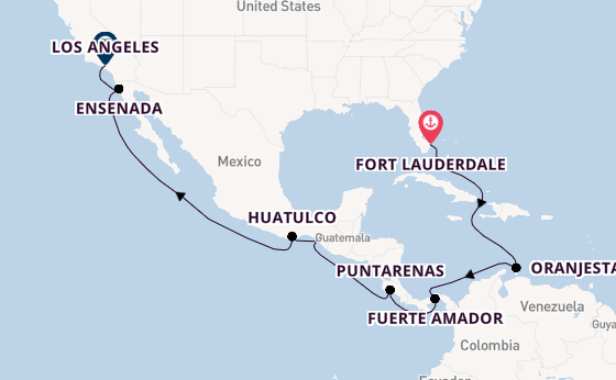 Midden-Amerika vanaf Fort Lauderdale, Verenigde Staten met de Island Princess