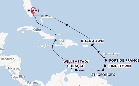 Karibik ab Miami auf der Sirena