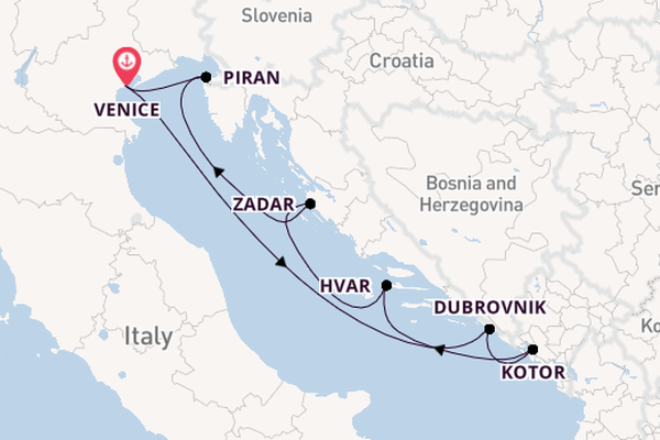 Mediterranean from Venice, Italy with the Ilma