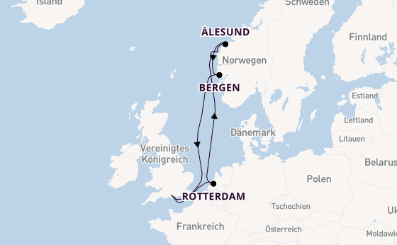 Norwegen ab Southampton, Großbritannien auf der Disney Dream