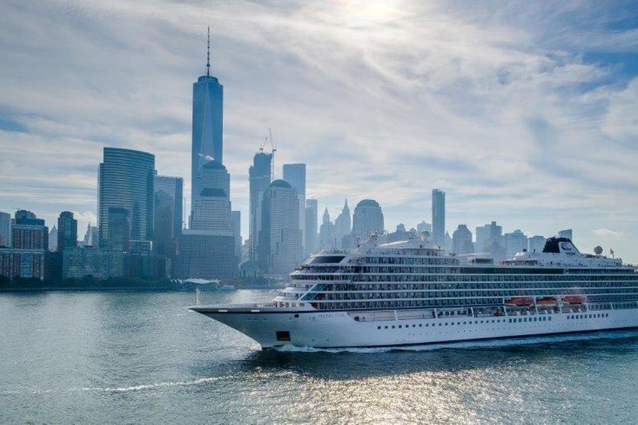 Mediterranean Sea from Barcelona, Spain with the Viking Star