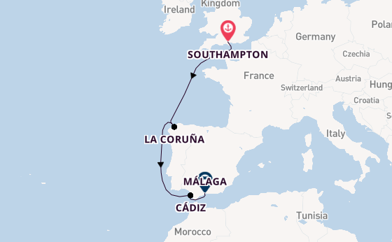Western Mediterranean from Southampton, England with the MSC Virtuosa