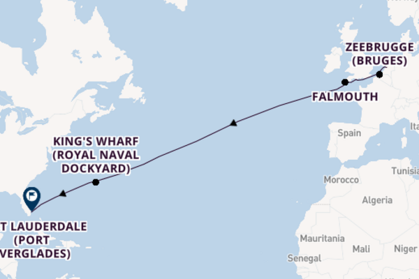 Transatlantic & Repositioning from Amsterdam, Netherlands with the Rotterdam