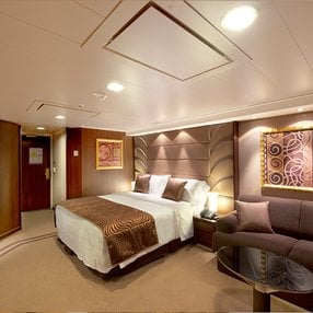 Come aboard the undefined and discover one of 69 cabin categories on a total of 13 decks that can accommodate 4345 passengers. Choose your dream cabin and feel at home on board the undefined!