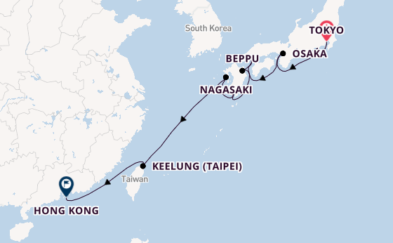 Japan from Tokyo, Japan with the Viking Neptune