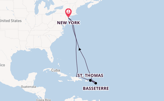 Caribbean vanaf New York, Verenigde Staten met de Norwegian Bliss 