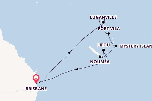 South Pacific from Brisbane, Australia with the Pacific Encounter