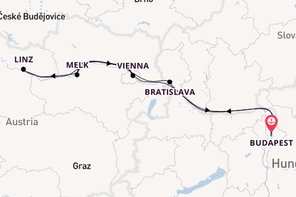 Danube from Budapest, Hungary with the AmaLea