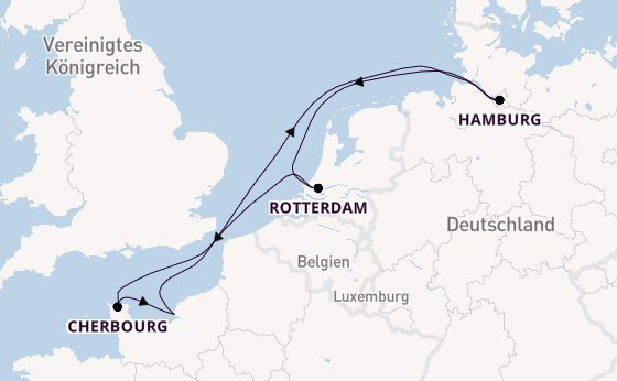Westeuropa ab Le Havre (Paris), Frankreich auf der MSC Preziosa
