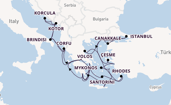 Eastern Mediterranean from Dubrovnik, Croatia with the Seabourn Ovation 