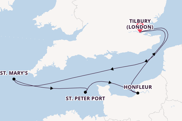 Cruise from Tilbury (London) with the Ambience