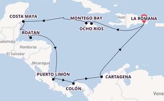 Caribbean vanaf La Romana met de Mein Schiff 1