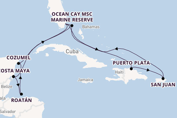 Caribbean, Mexico & The Bahamas From Miami