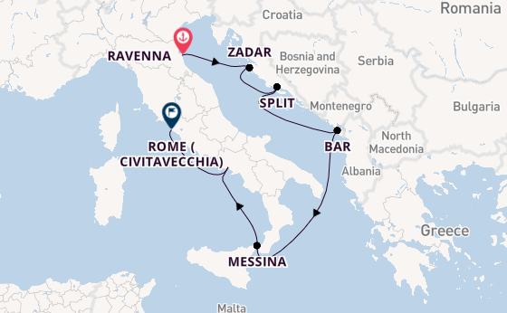 Mediterranean from Ravenna, Italy with the Explorer of the Seas